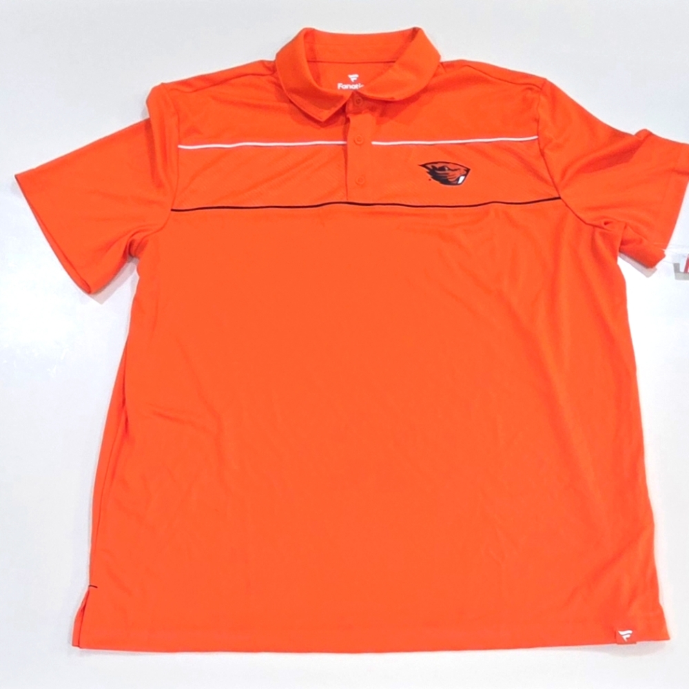 OREGON STATE BEAVERS|Fanatics NCAA Dri-Fit Pullover Polo Shirt|Men's XXL|NWT
